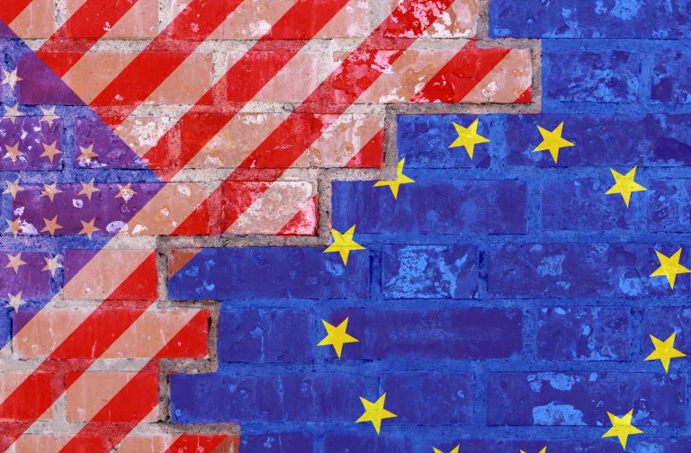 Symbolbild Europäische Union und Vereinigte Staaten von Amerika